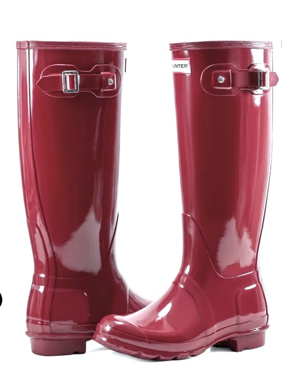 Hunter Shoes - HUNTER Original Tall Gloss Waterproof Rain Boot, burgandy